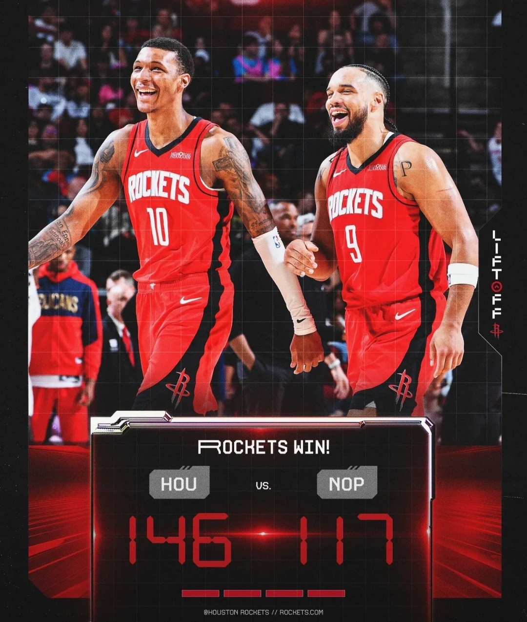 火箭主场大胜黄蜂，保持不败纪录